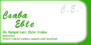 csaba eble business card